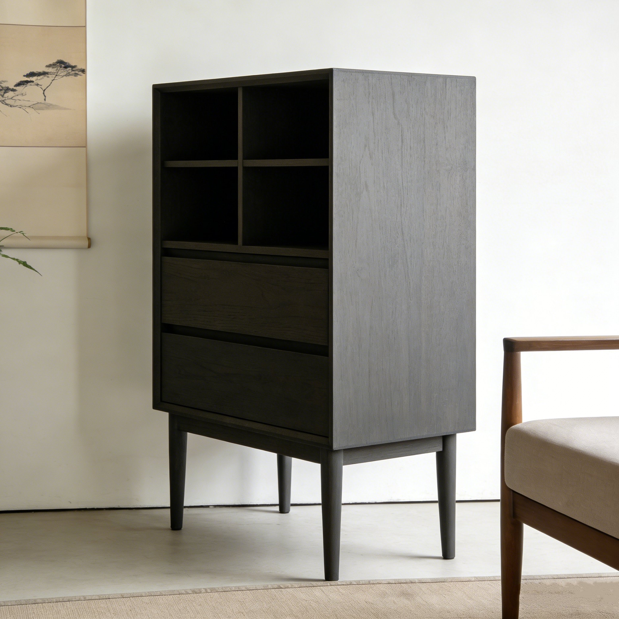 壁際小型収納キャビネットの全体写真