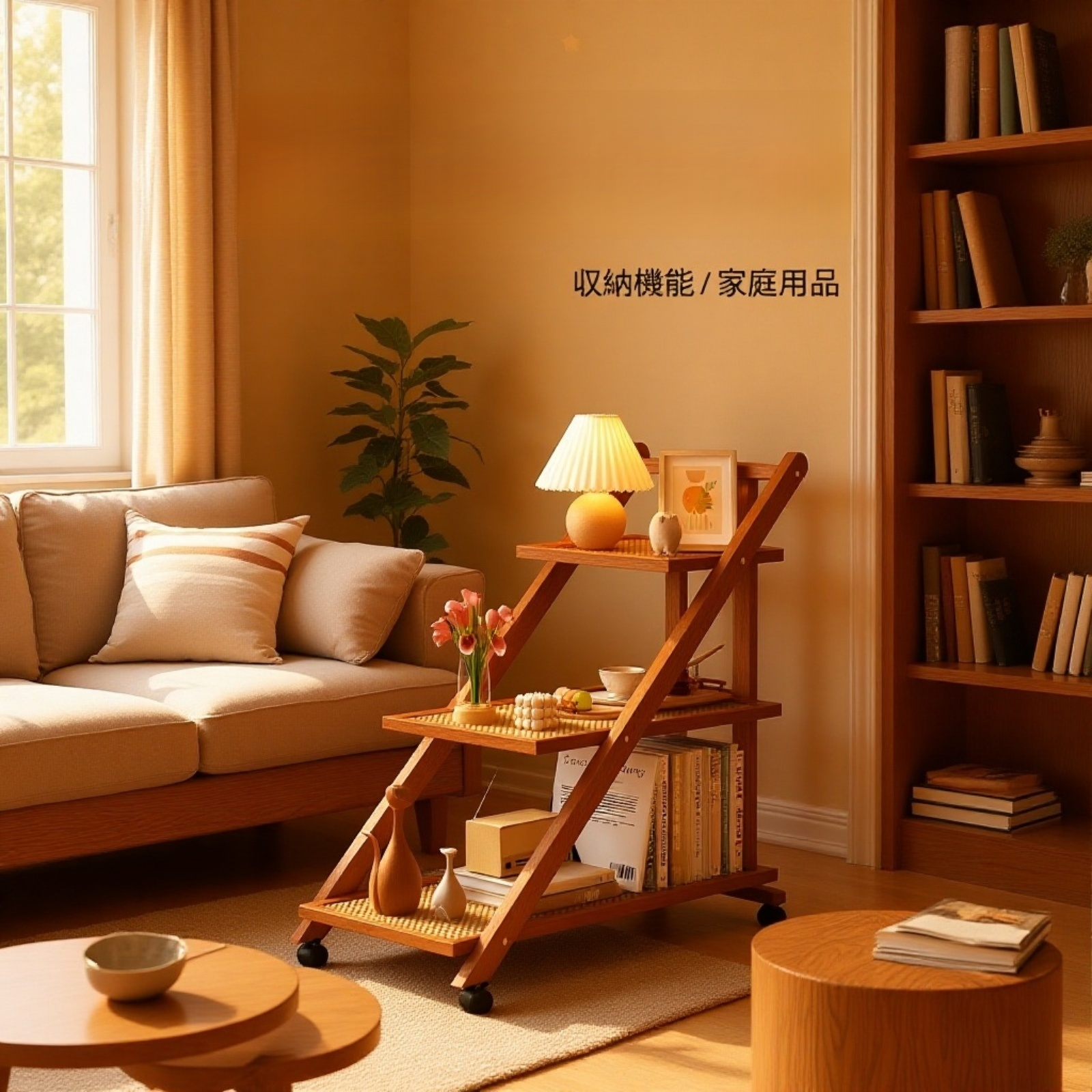 ベッドサイドテーブル ホームコーナー収納ラック