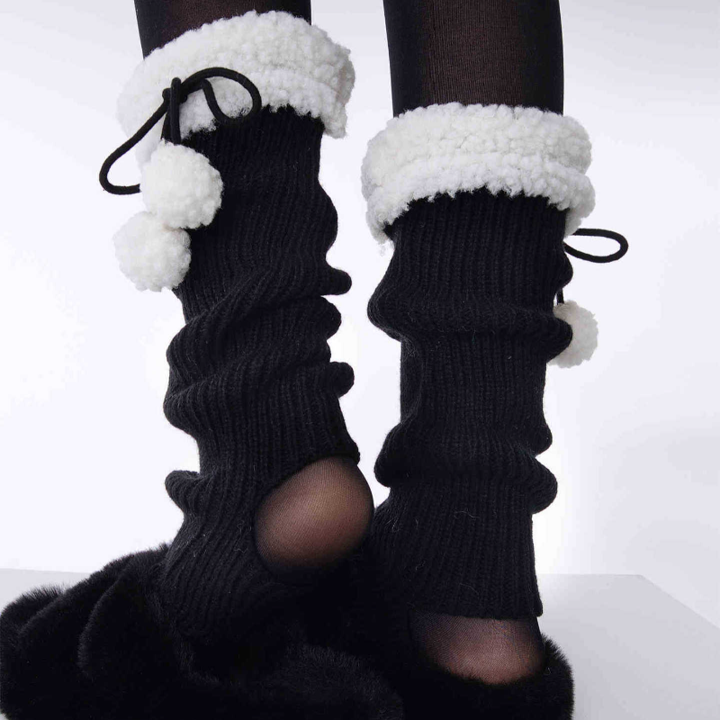 Fleece-lined leg warmers