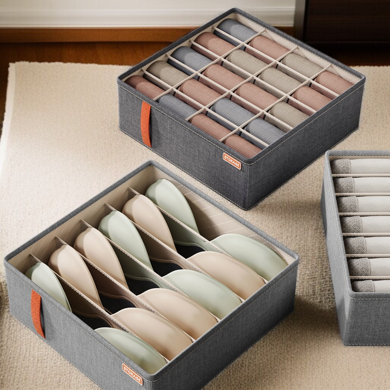 Home Basic Storage Containers Foldable Cabinet Storage Divider Drawer Storage Box for Jeans T Shirt 