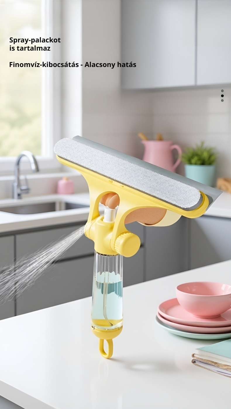 Permetező palackkal ellátott üveg lehúzó részletes képe