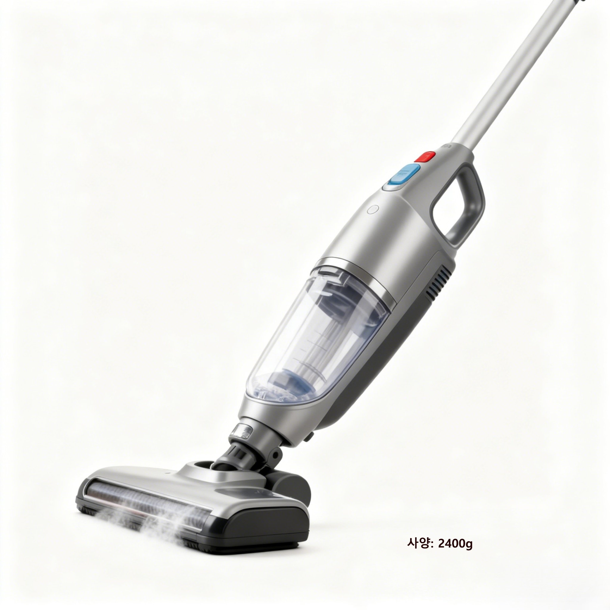 강력한 흡입력의 무선 진공청소기 사용 모습