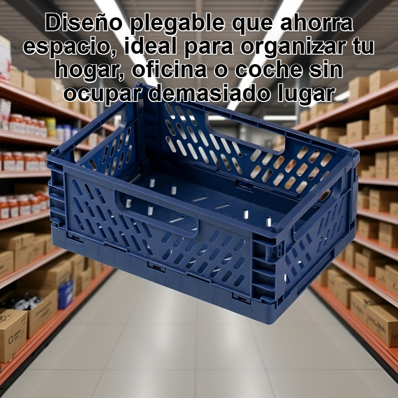 Caja de almacenamiento plegable de plástico
