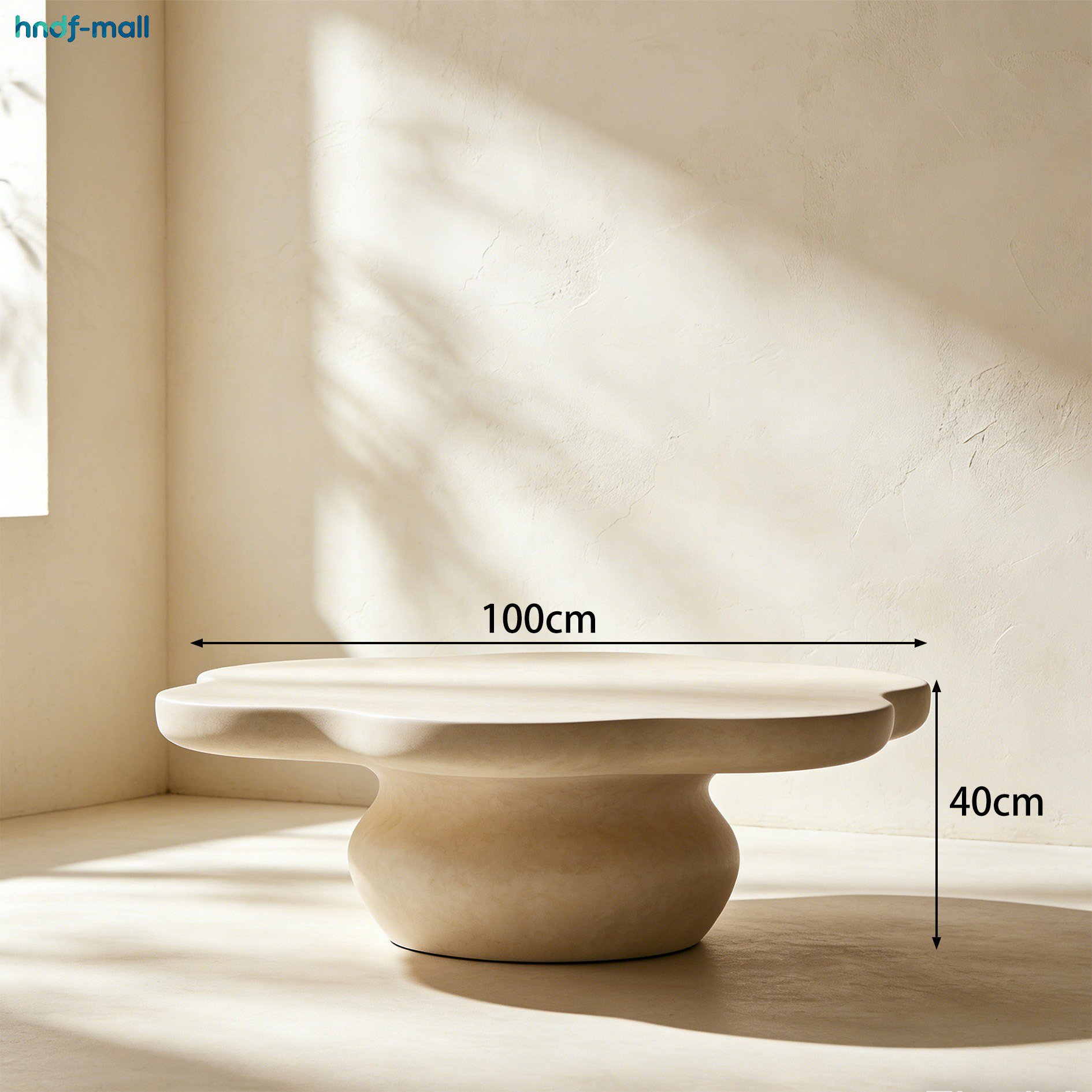 Designer coffee table centerpiece in living room