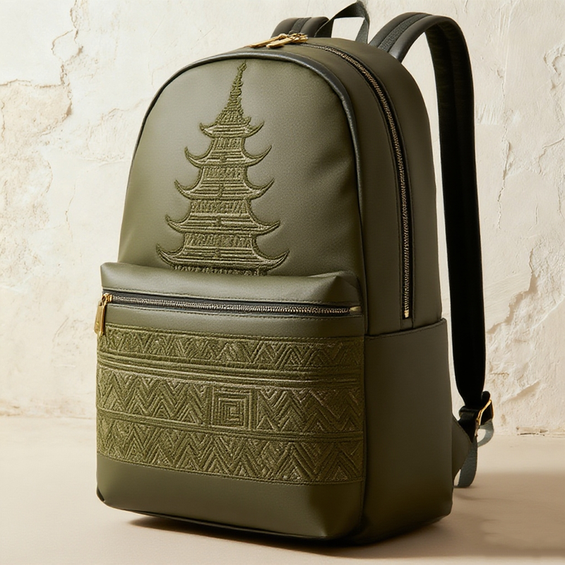 고급 자수 비즈니스 백팩