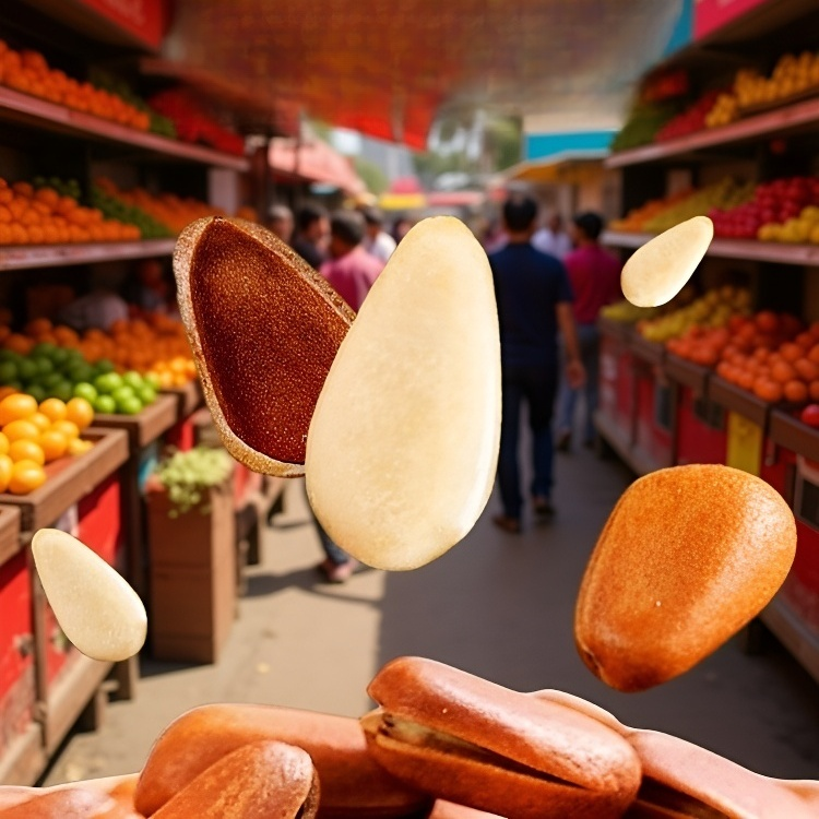 収穫したての大粒北東部産松の実