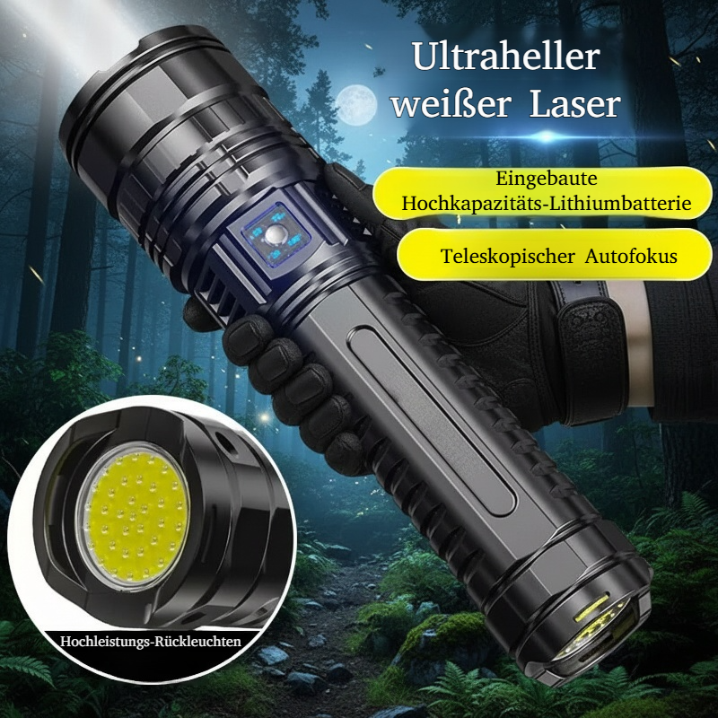 Tragbare Laserlegierung Taschenlampe in Weiß