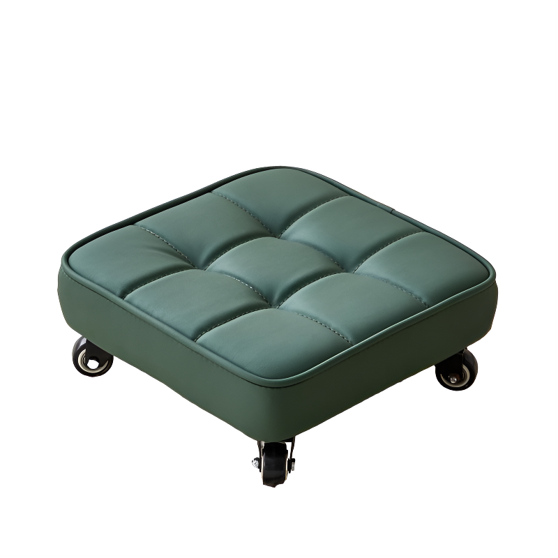 Multi-purpose Wheeled Low Stool for Home Use