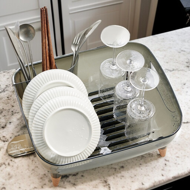 일본식 다용도 그릇선반 플라스틱 수납함 싱크대 수납선반 물빠짐 그릇선반 파티션 수납 그릇 접시 그릇 바구니