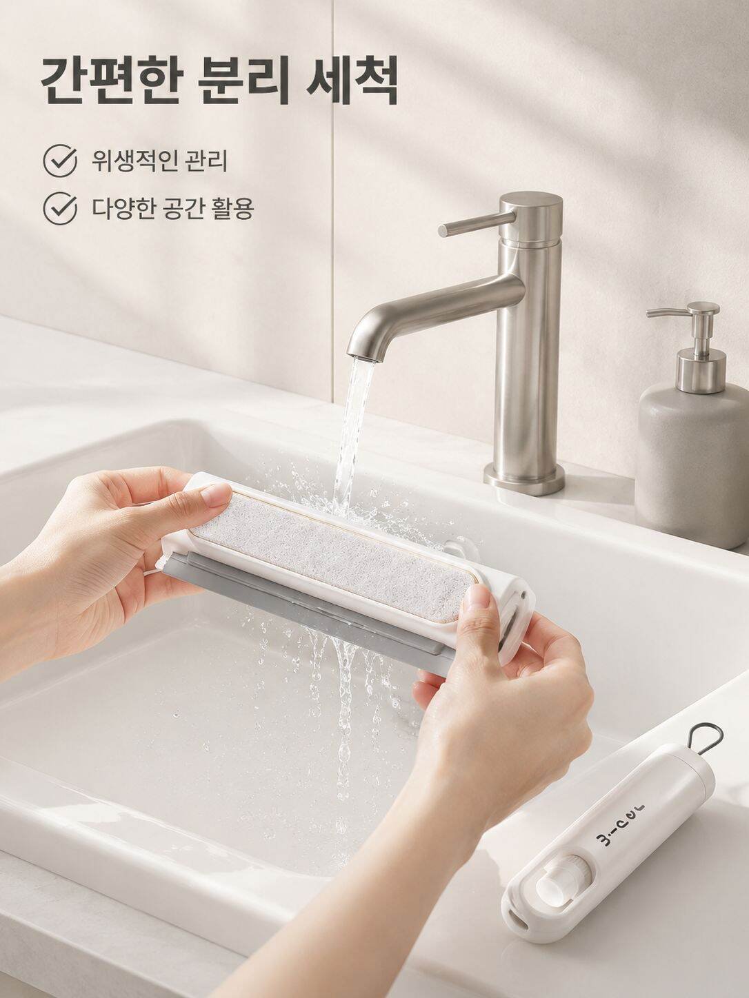 트리플 핸드스프레이 유리 와이퍼