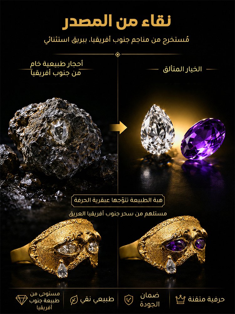 خاتم “دمعة العين” الحركي الميكانيكي، قابل للتعديل، عيار 24 قيراطا