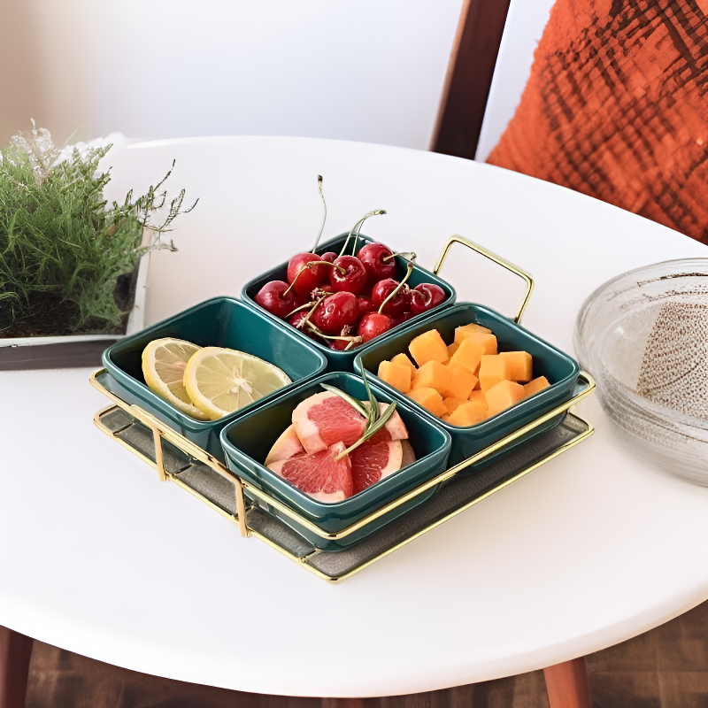 럭셔리 거실 가정용 과일 접시 견과류 모듬 스낵 접시