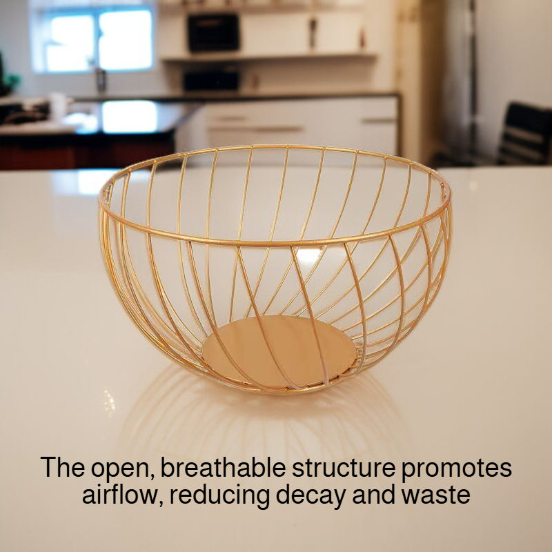 Wrought iron fruit basket snack plate