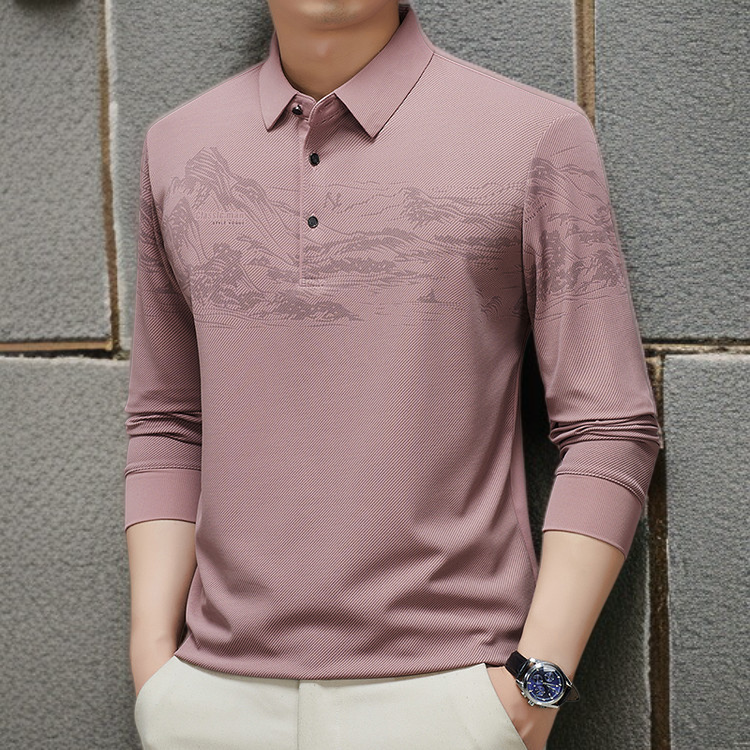 남자 긴팔 티셔츠 착용 예시