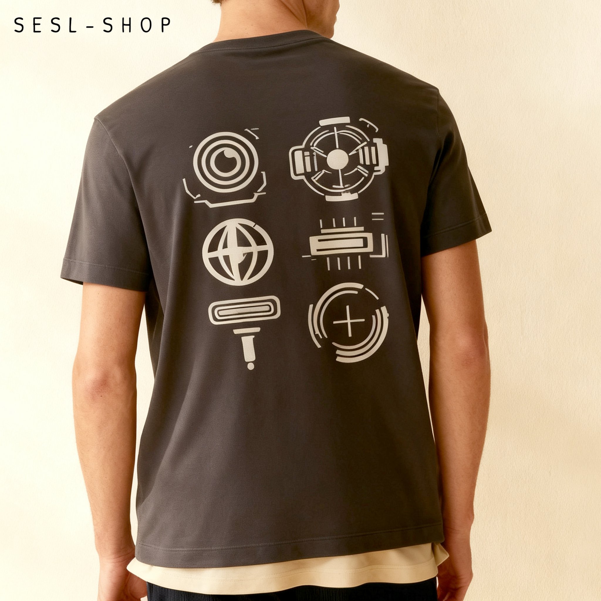 เสื้อยืดแขนสั้นผ้าฝ้ายแท้ ใส่สบาย