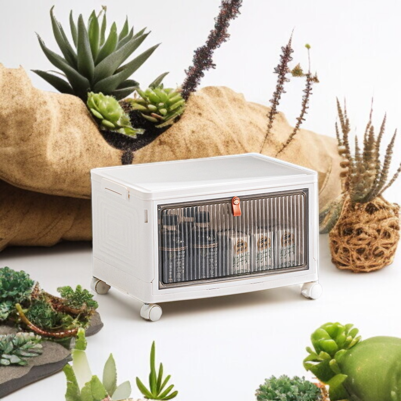 가정용 접이식 수납함 레이어드 투명 의류 정리함 사물함 장난감 수납함