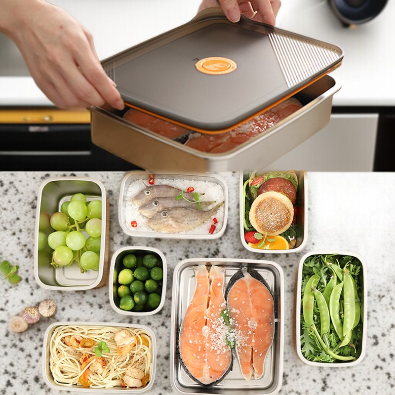 전용 스테인리스 밀폐 보관함 도시락 전자레인지 식품 등급 케이스 냉동 밀폐 도시락