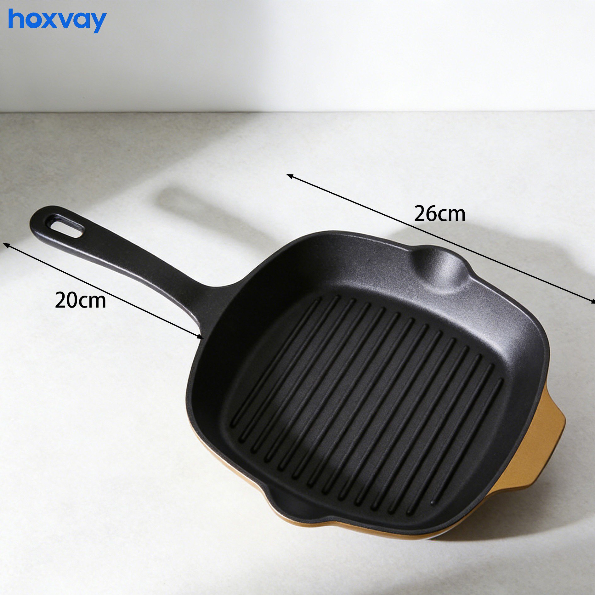 Healthy morning meal in a frying pan