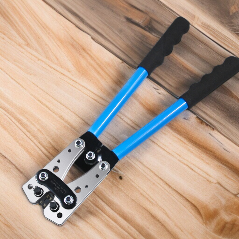 大型ケーブルカッター圧着セット 冷圧端子クランプ ノーズベア圧着プライヤー 裸圧着ケーブルカッター