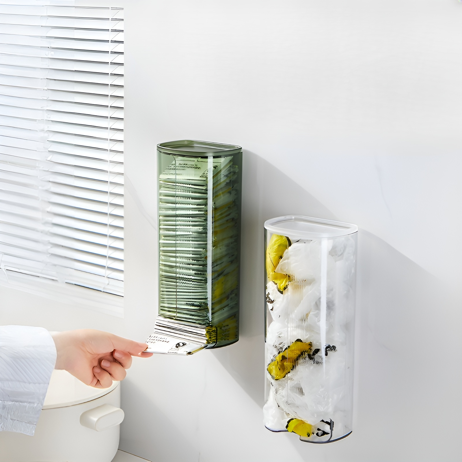 輕奢壁掛式垃圾袋收納盒