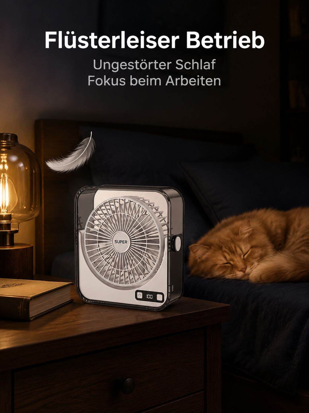 Kompakter Tisch-Luftkühlungsventilator