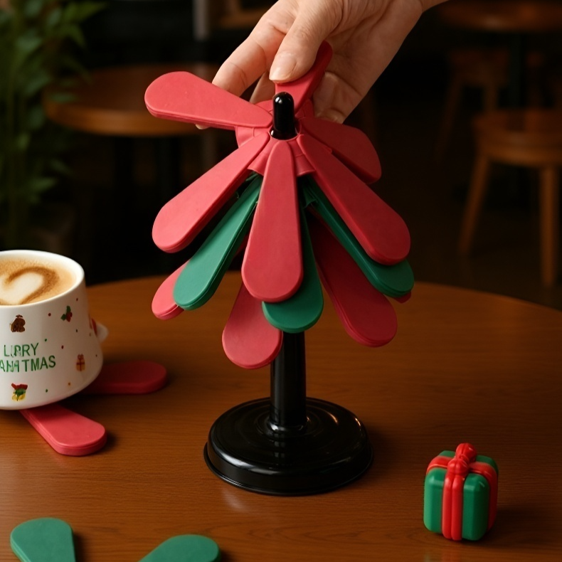 실리콘 크리스마스 트리 테이블 매트