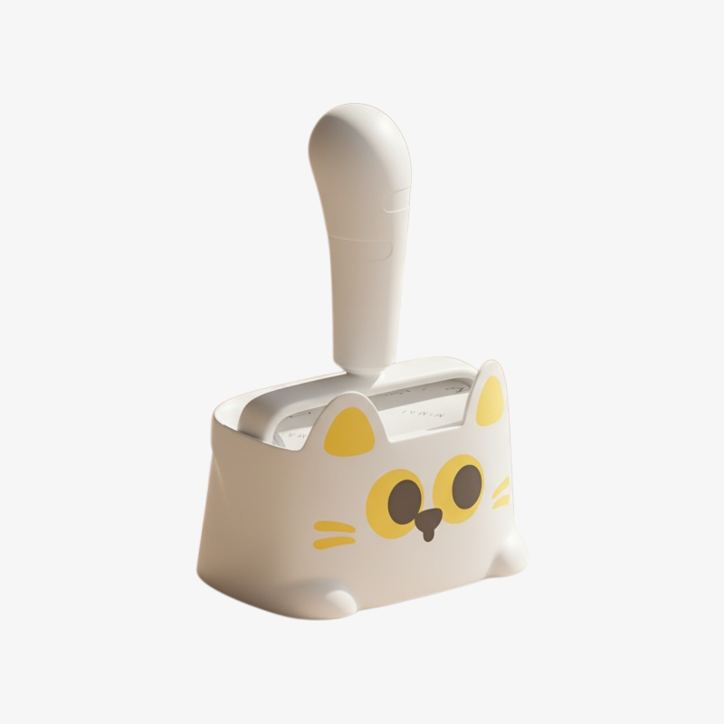 New Cartoon Cat Hair Removal Set with Replaceable Tearable Roller and Clothing Tool