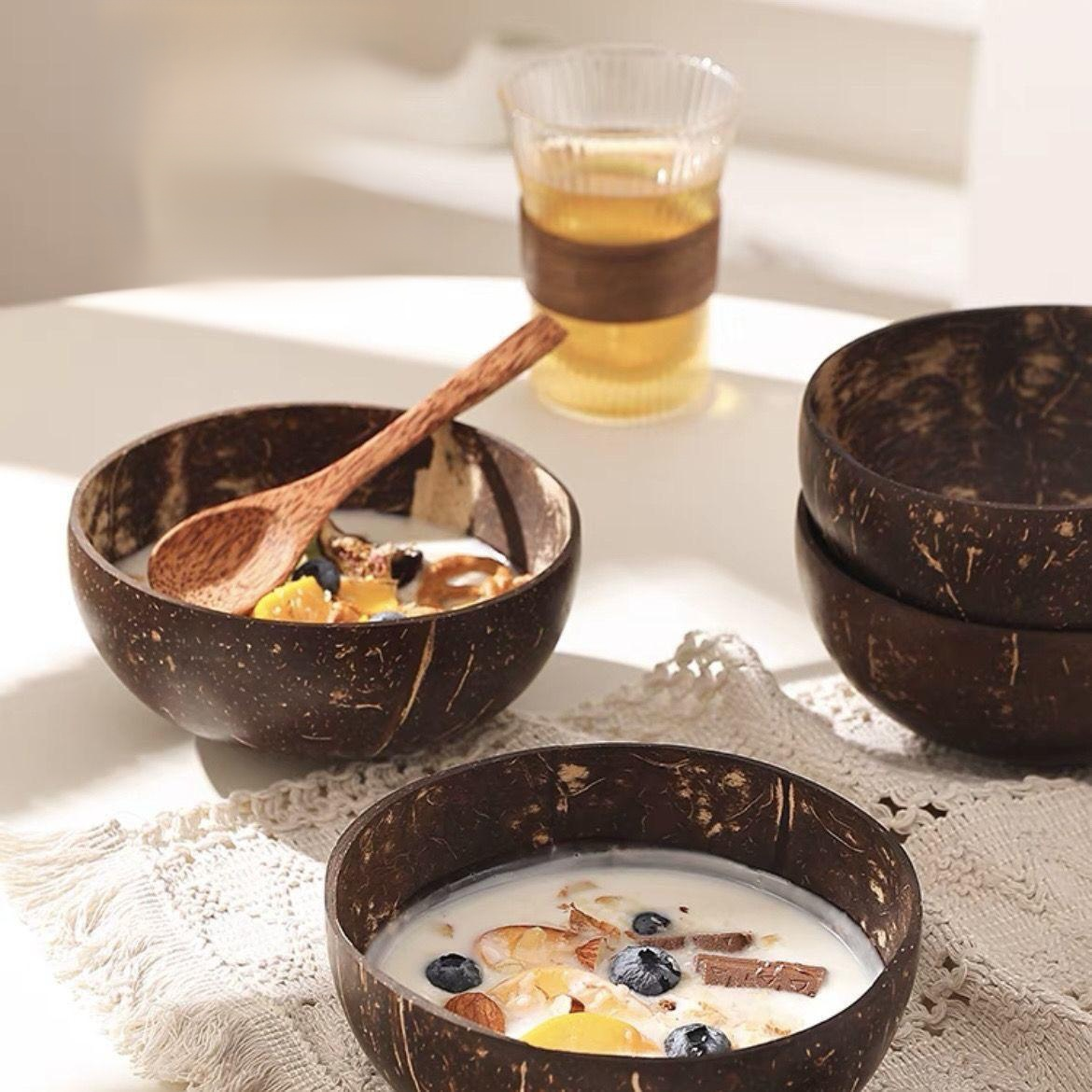 Wooden Coconut Shell Bowl