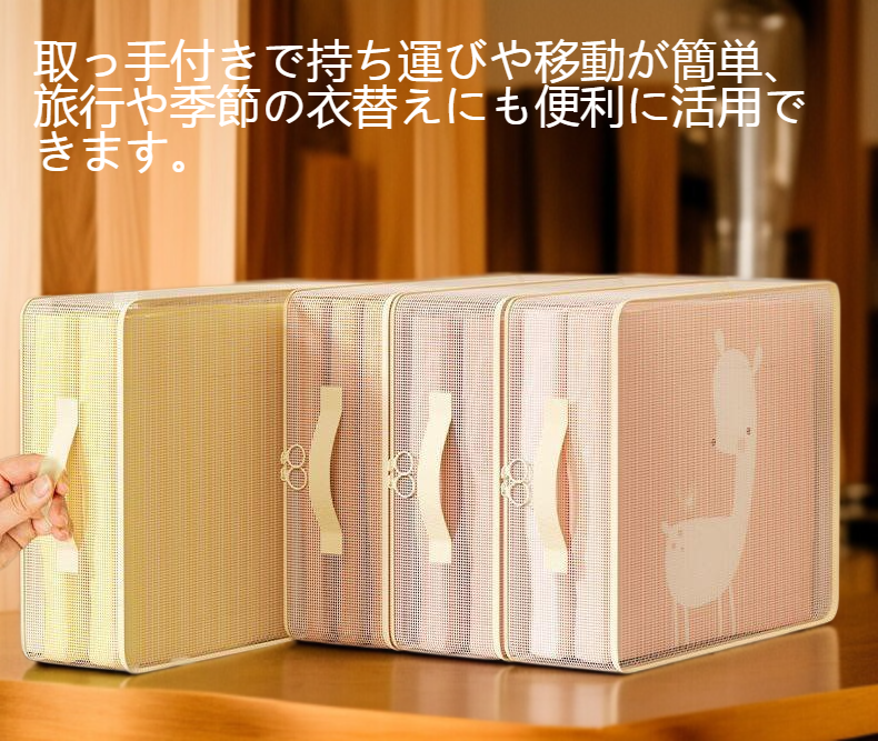 クローゼット内で使用する衣類分格収納袋