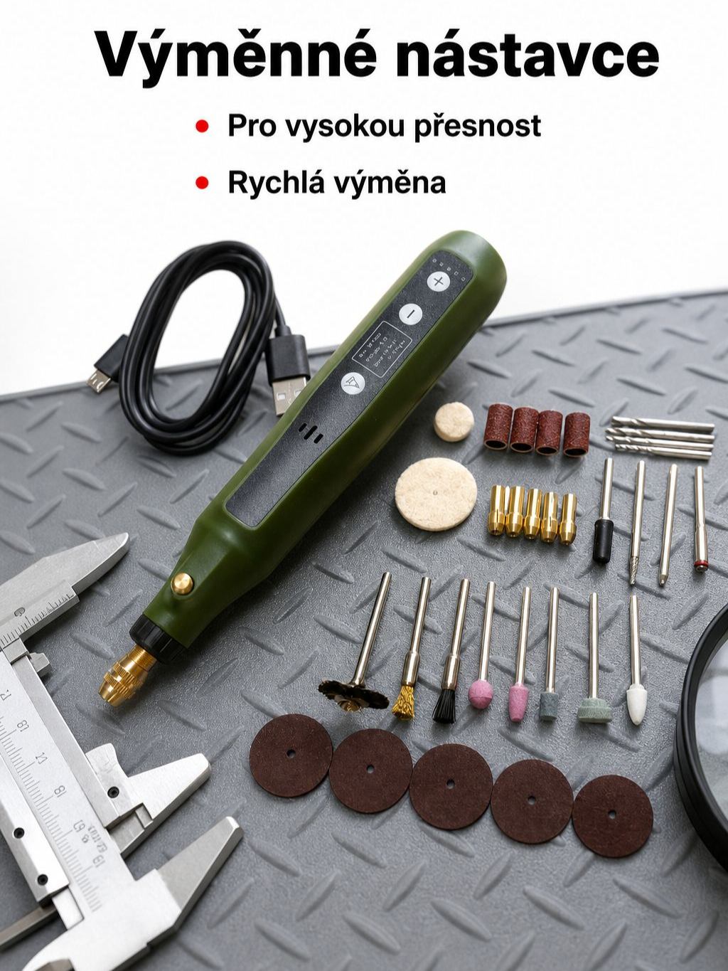 Speciální mini elektrická vrtačka a bruska pro gravírování a broušení