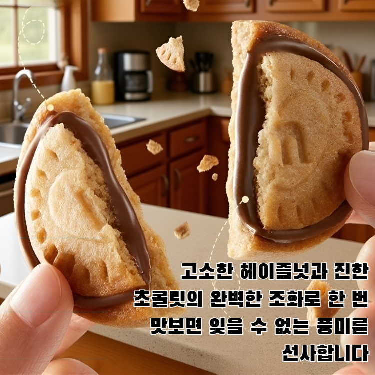 [잊을 수 없을 만큼 맛있는] 헤이즐넛 초콜릿 샌드위치 쿠키
