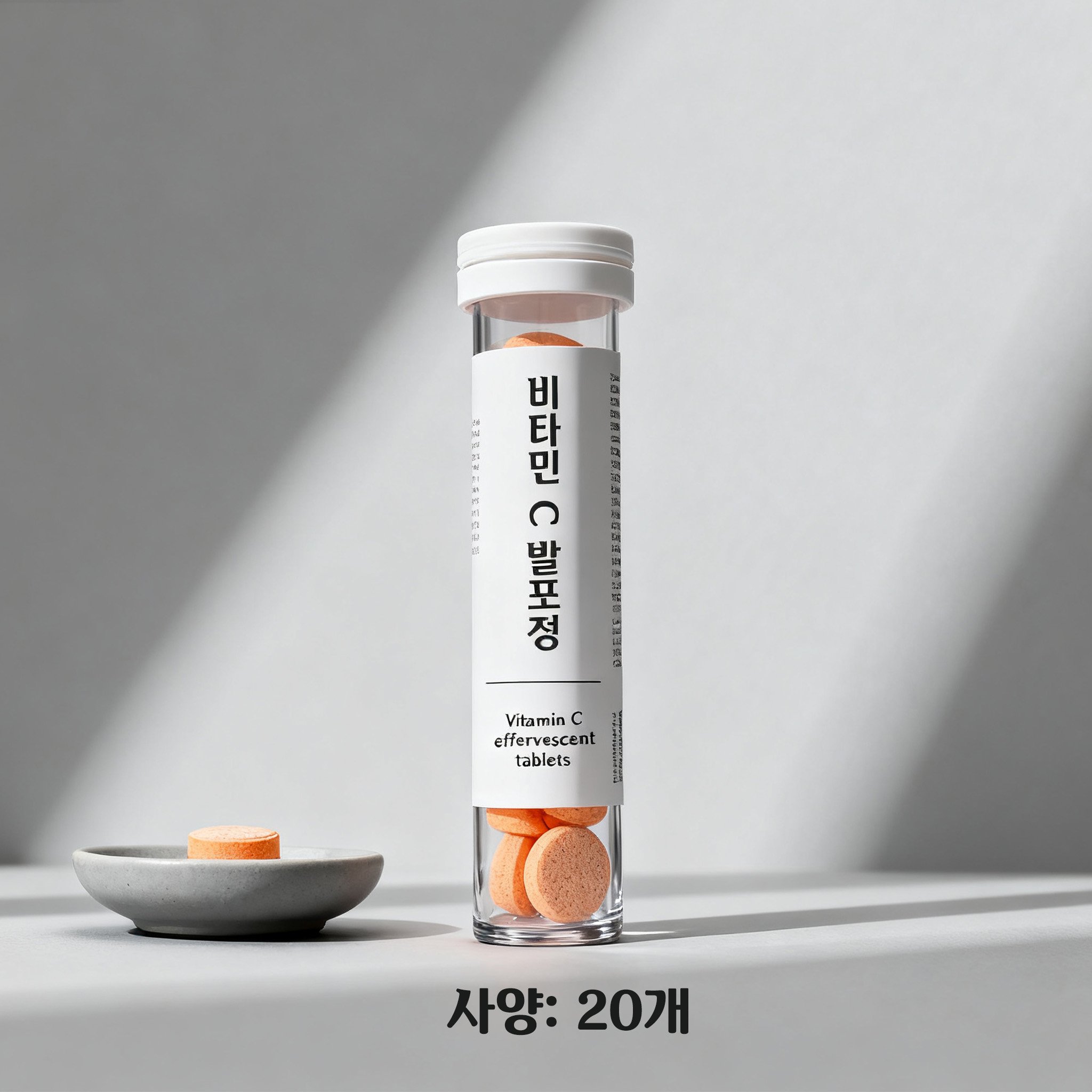 상큼한 오렌지 맛 비타민C 발포정