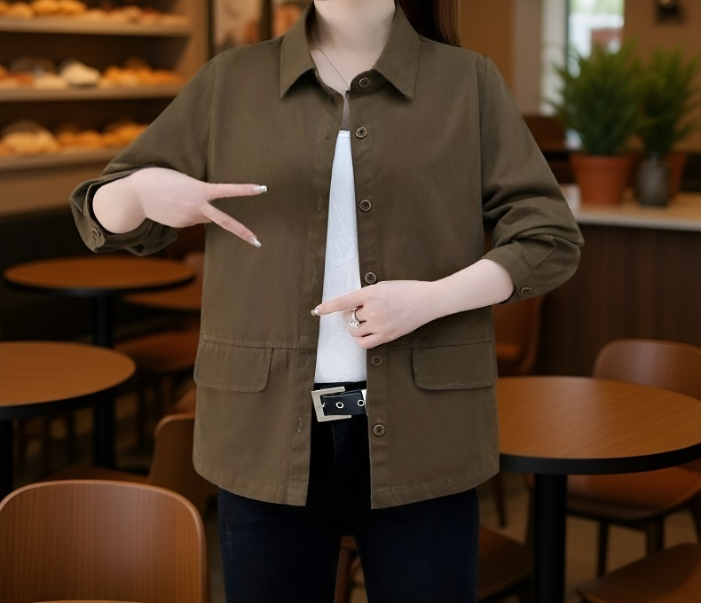 スタイリッシュなワークジャケットシャツ