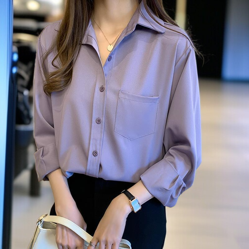 シャツ レディース タロパープル シフォン 長袖 ヴィンテージ トップス ブラウス レディース タロパープル 長袖 シャツ