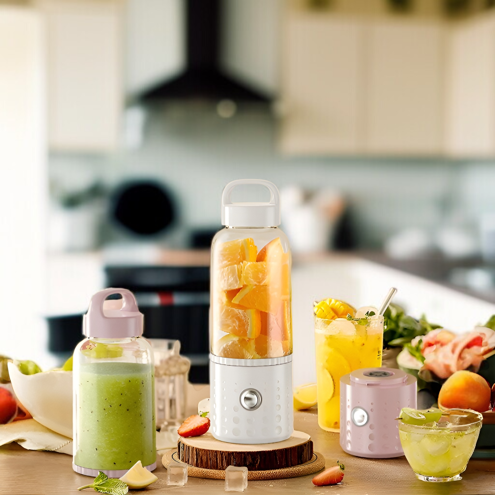 Portable juicer with electric juicer cup, small household fully automatic fruit juicer