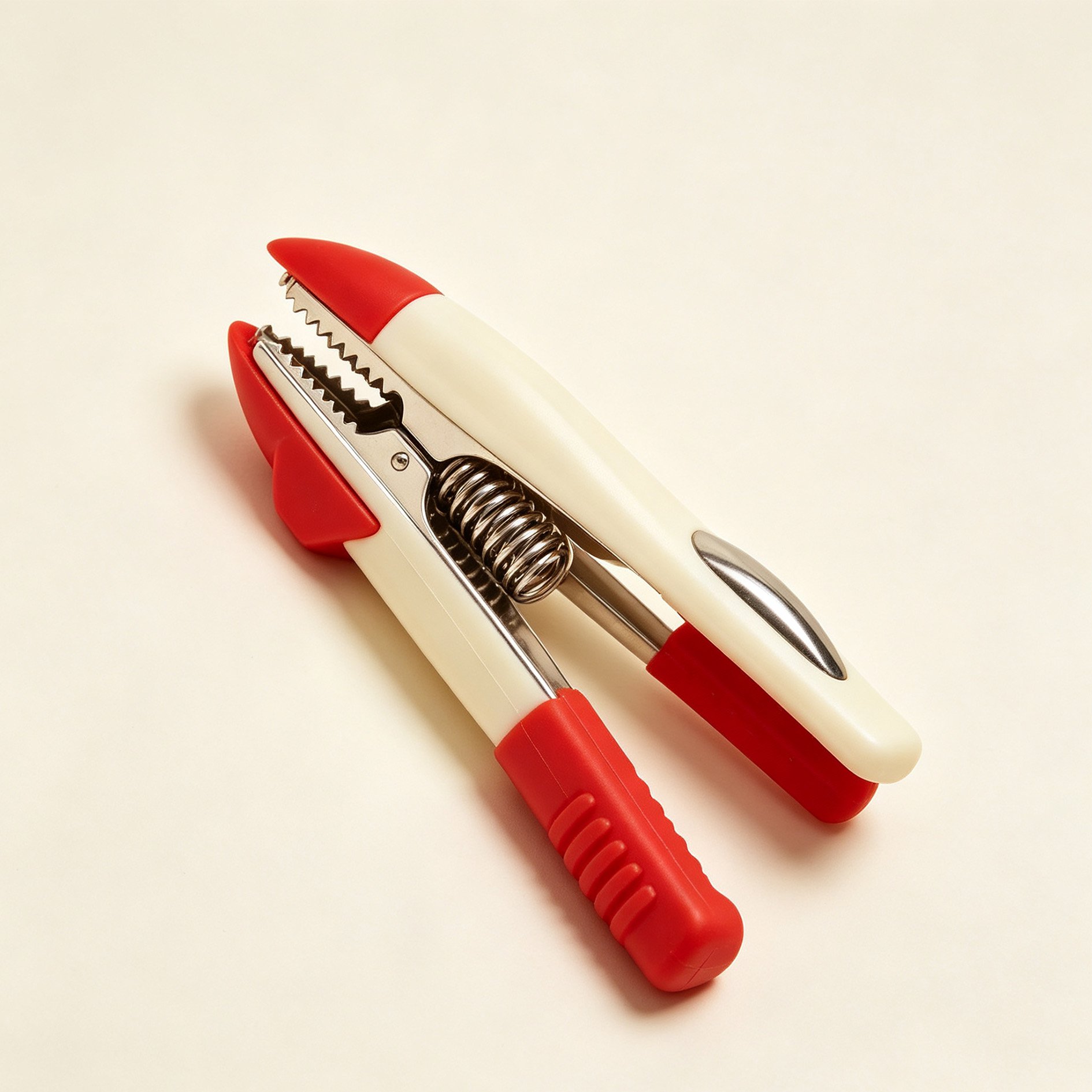 Color-blocked silicone and stainless steel food clips