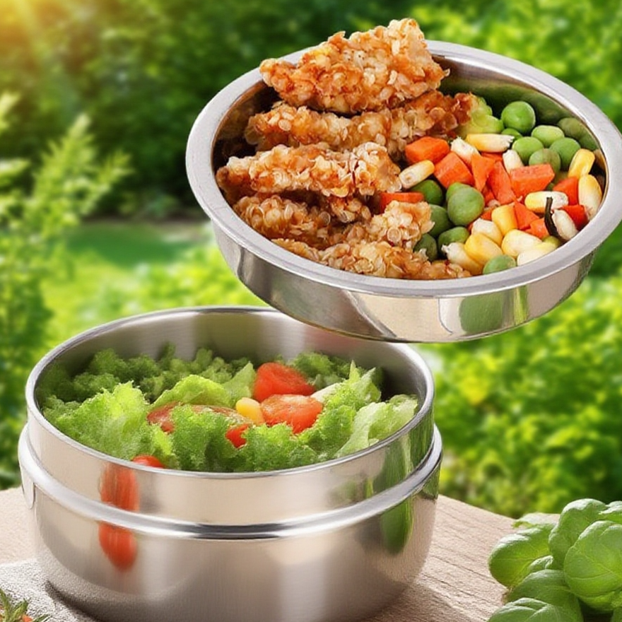 Durable food storage box made from high-quality stainless steel