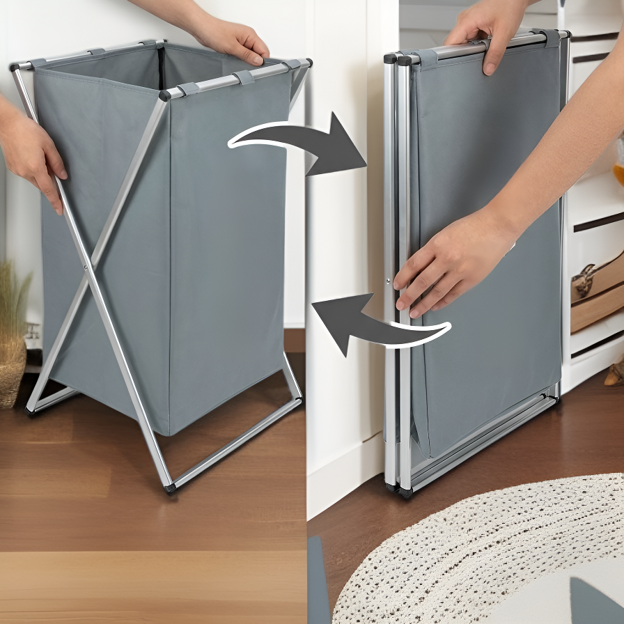 三層可摺疊洗衣收納籃