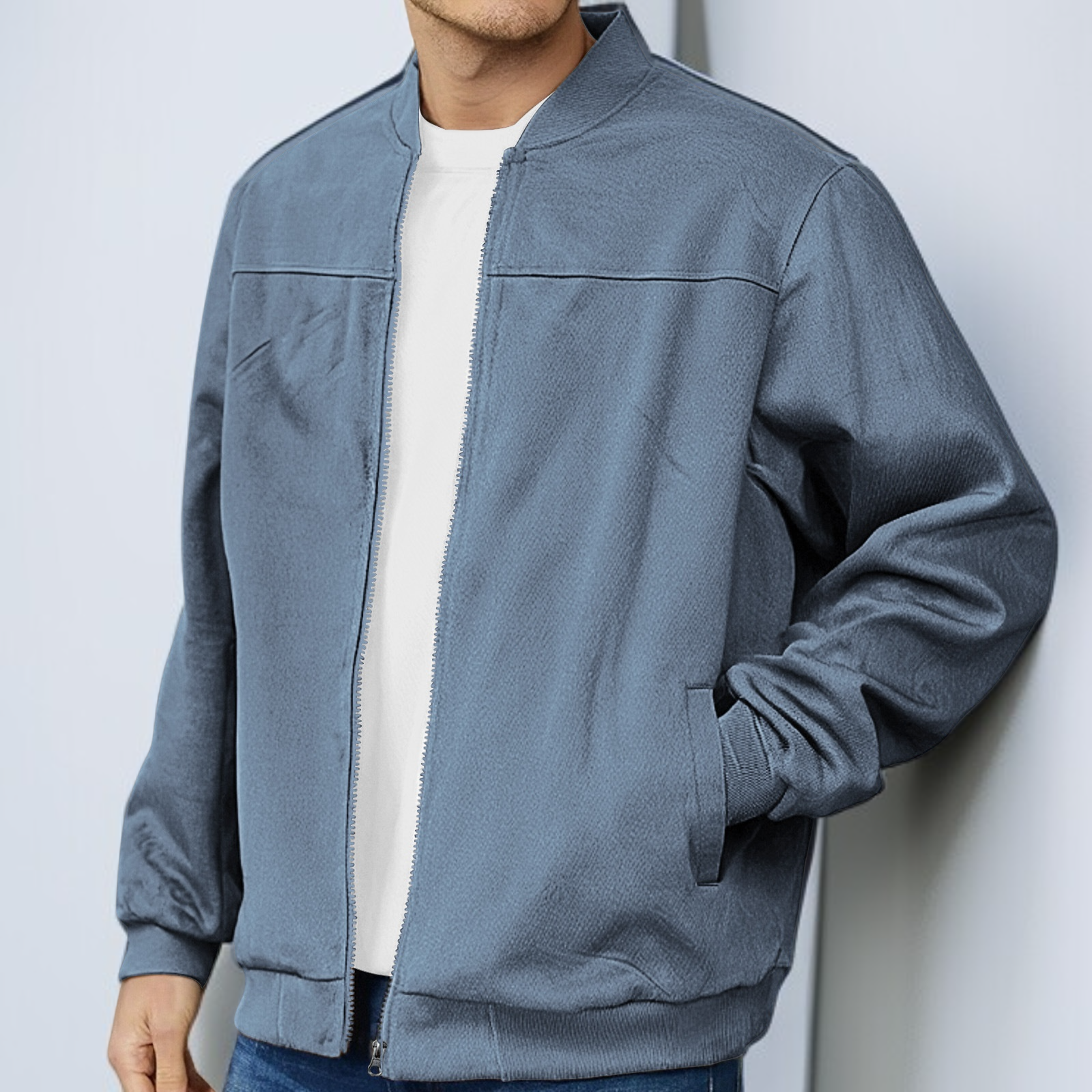 남성 패션 캐주얼 지퍼 재킷