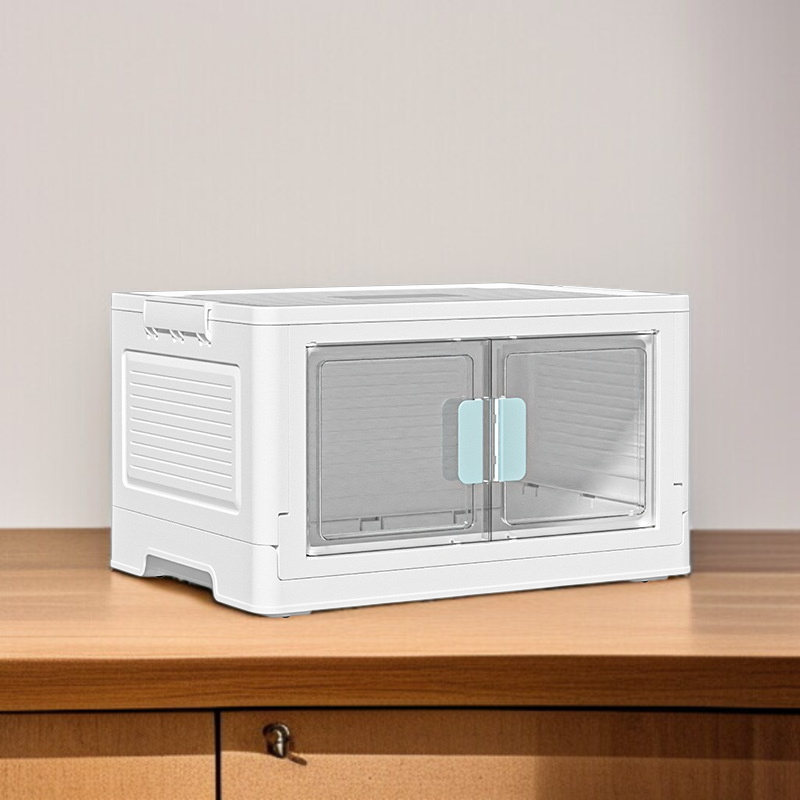 家庭用折り畳み透明収納ボックス車載スナック玩具収納ボックス整理雑物一箱で寝室収納神器を処理する