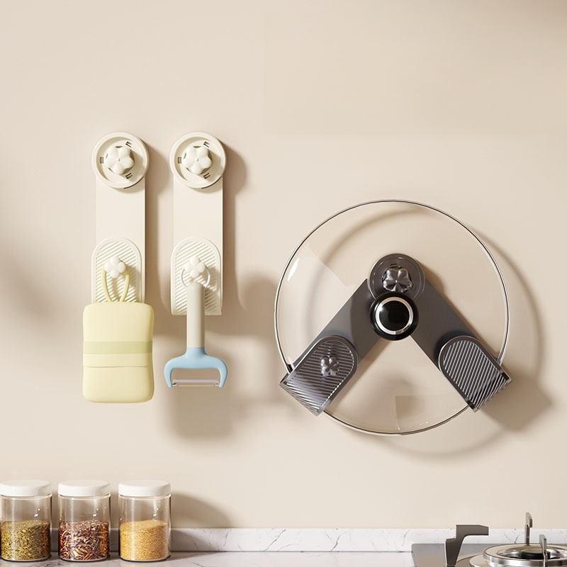 드릴 작업 없이 벽에 설치하는 냄비 뚜껑 걸이