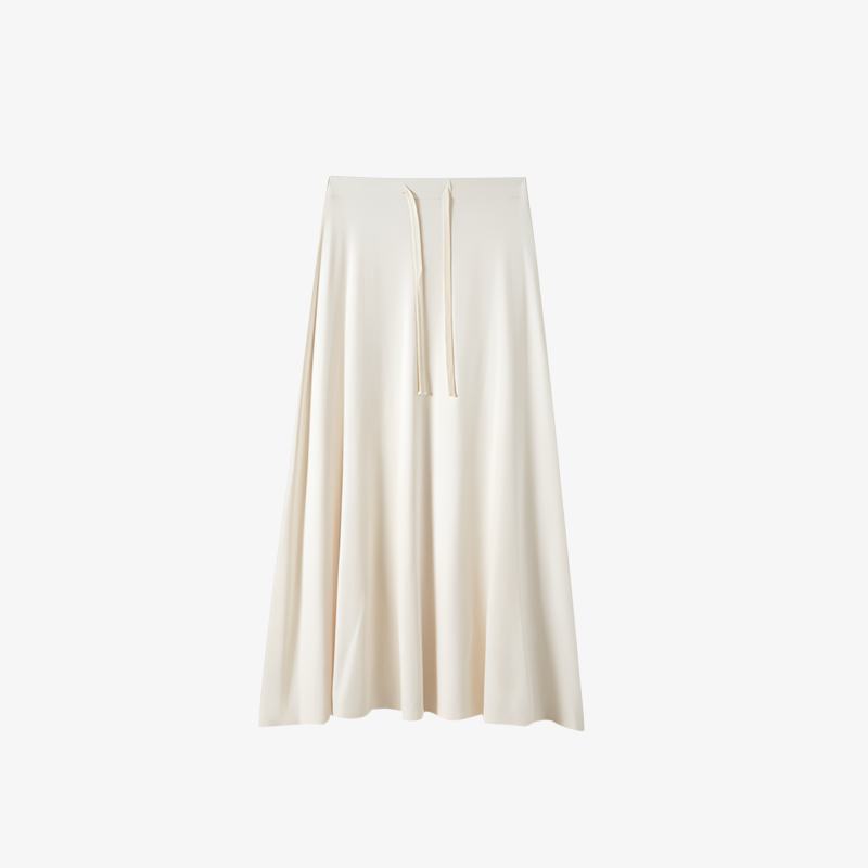 春夏のマーメイドミディスカート レディース高ウエストAラインロングスカート、垂れ感でスリム効果・ヒップカバー、家でも外でも万能