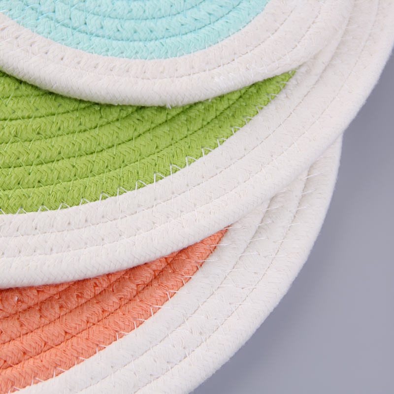 Cotton rope woven placemats