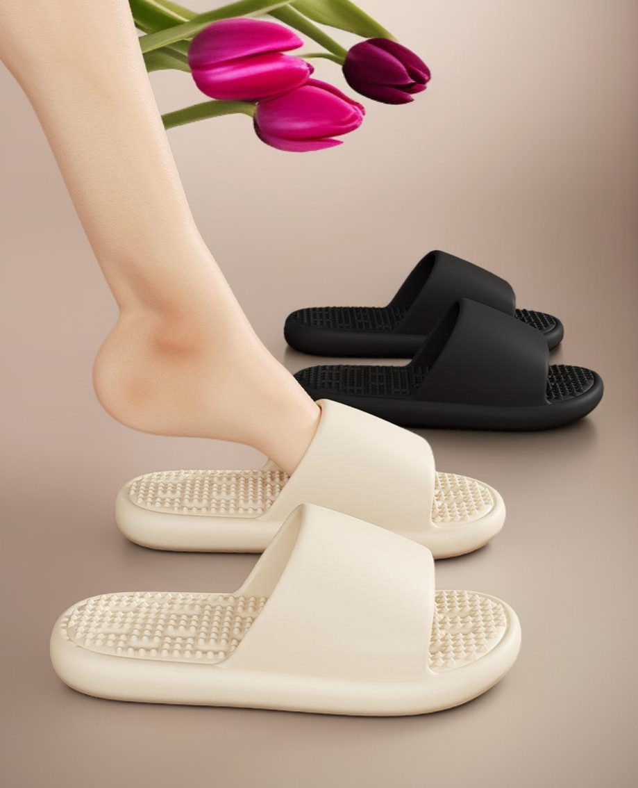 여성용 욕실 미끄럼 방지 슬리퍼 정면 이미지