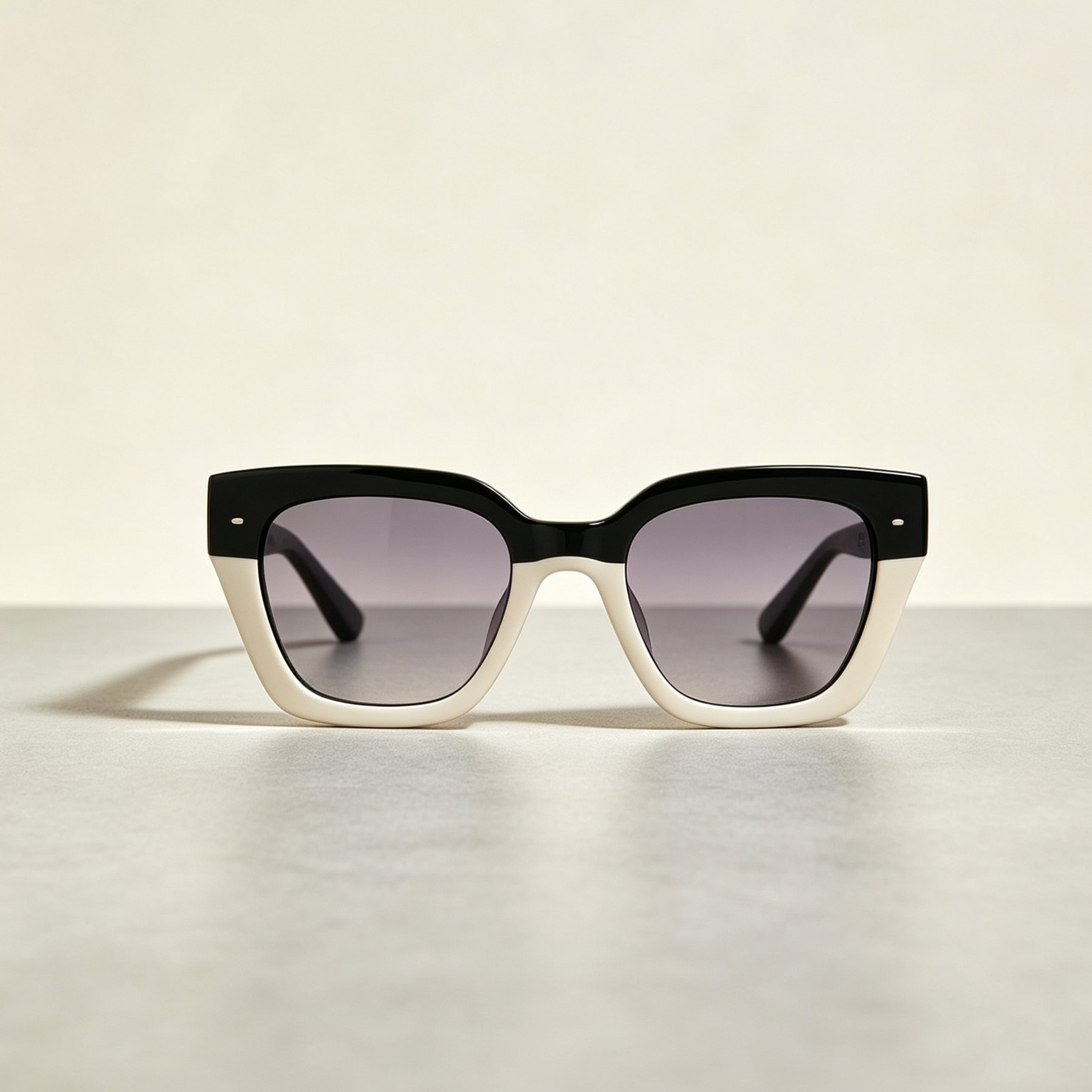 Classic Black and White Sunglasses