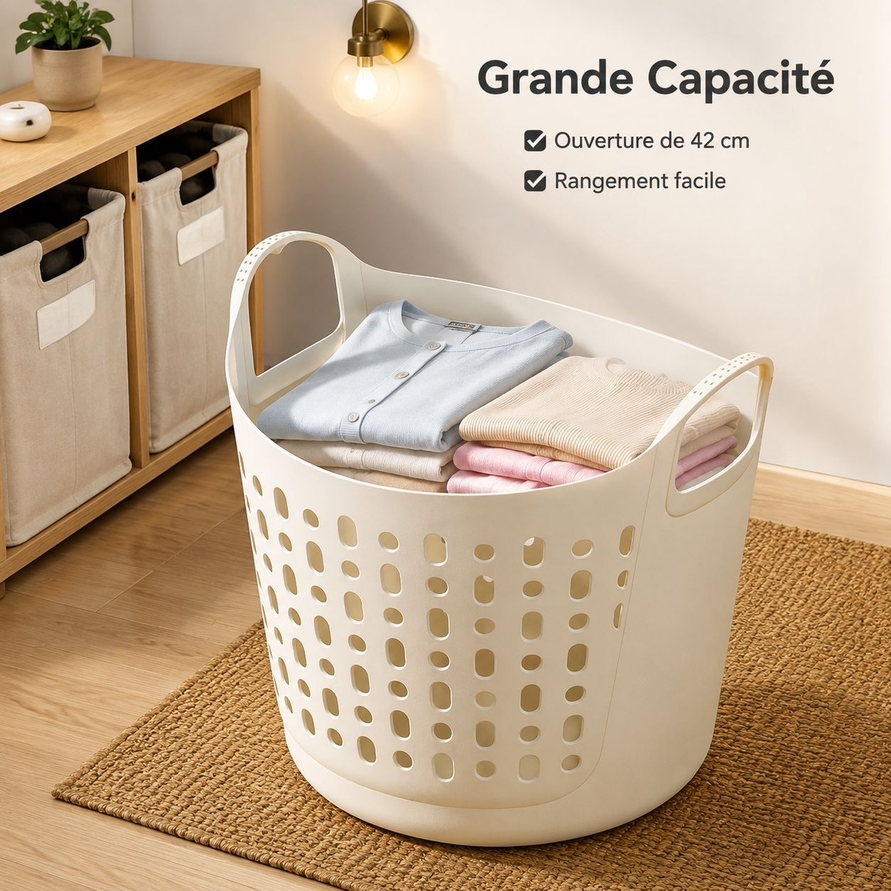 Panier à linge sale grande capacité pour la maison