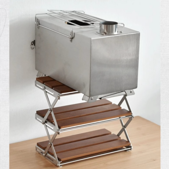 免安裝木質折疊置物架