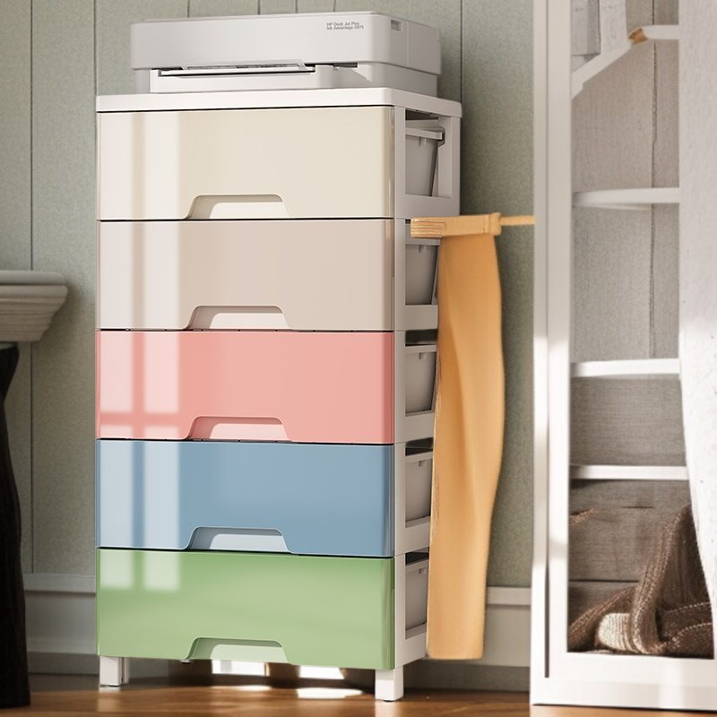 와이드 대용량 가정용 플라스틱 수납장 거실 침실 옷 장난감 수납장 서랍형 잡동사니 수납장