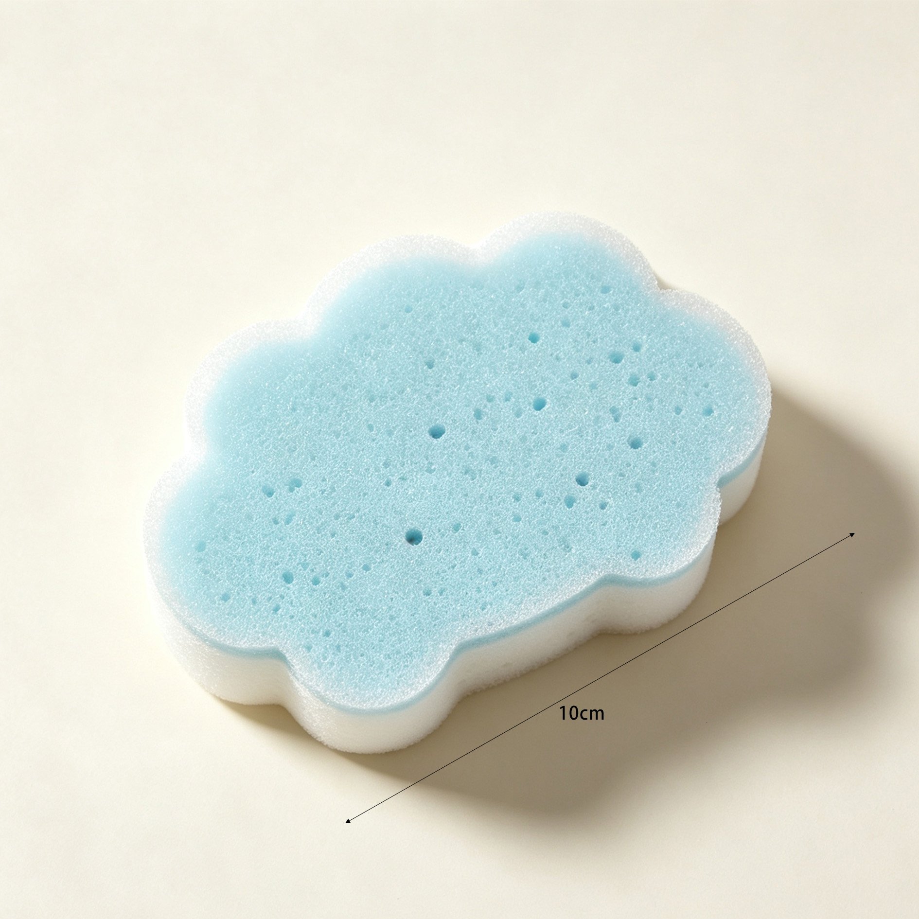 Durable household sponge with cloud design