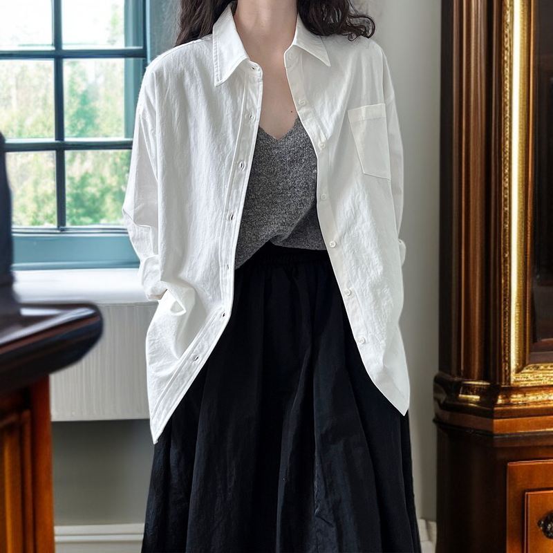 ロキシー レディース ワイドロングスリーブシャツ 秋 カジュアルアウター